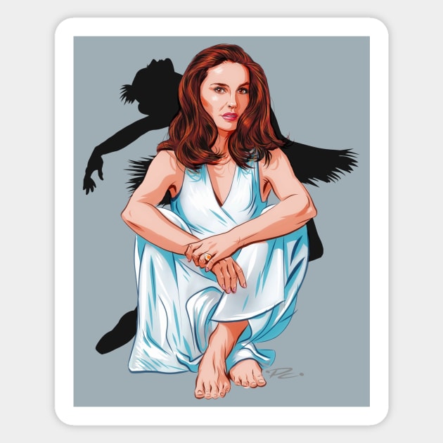 Natalie Portman - An illustration by Paul Cemmick Sticker by PLAYDIGITAL2020